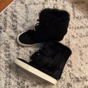 Tory Burch Genuine Rabbit Fur Boots/Booties 7
